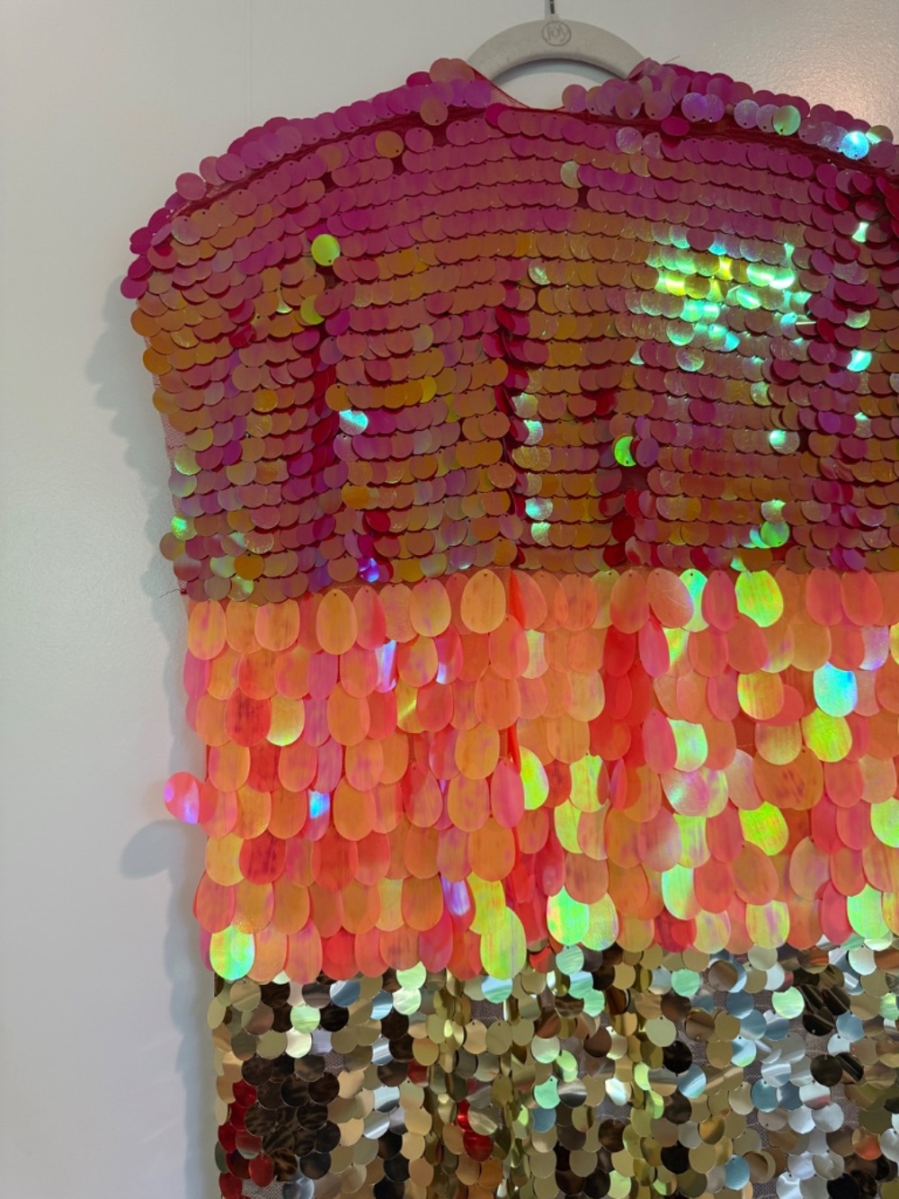 Rainbow Sequin Duster / Rave Kimono (One Size) - Picture 4 of 5